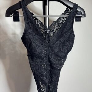 Dynamite Black Lace Bodysuit